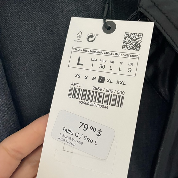 NEW BEAUTIFUL LEATHER DUSTER/ COAT OR DRESS ZARA SIZE LARGE - will fit sm/md - Picture 2 of 9